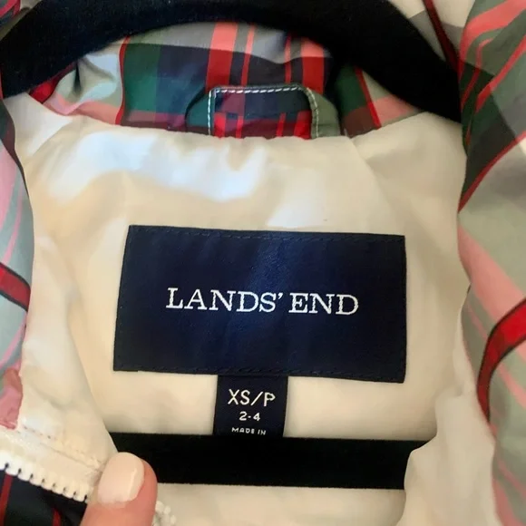 Lands End Plaid puffer vest - Picture 5 of 5